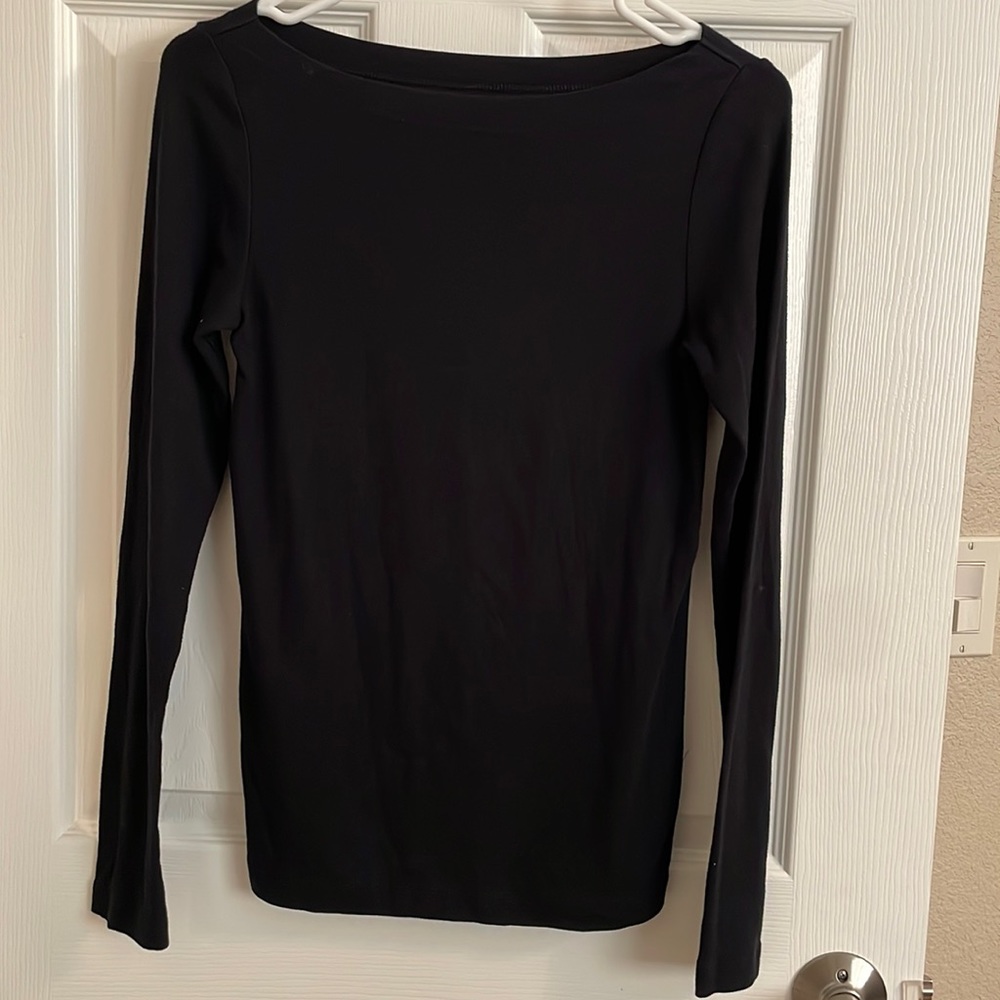 High neck black long sleeve